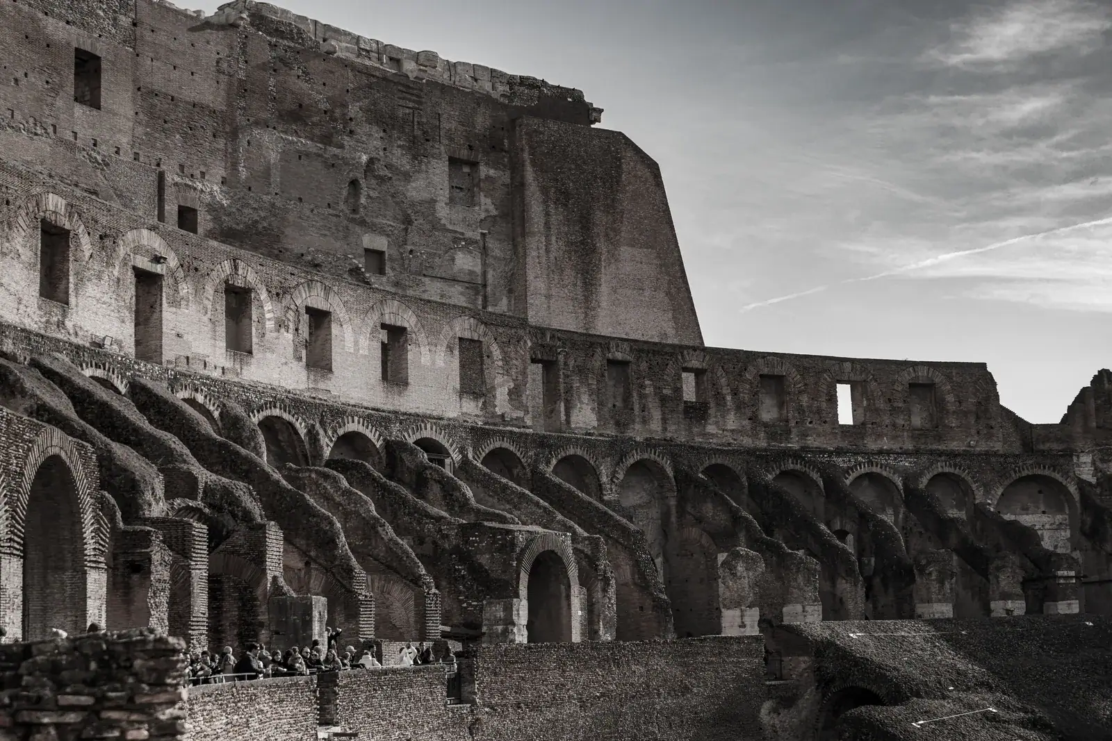 A Colosseum árkádjai közelről