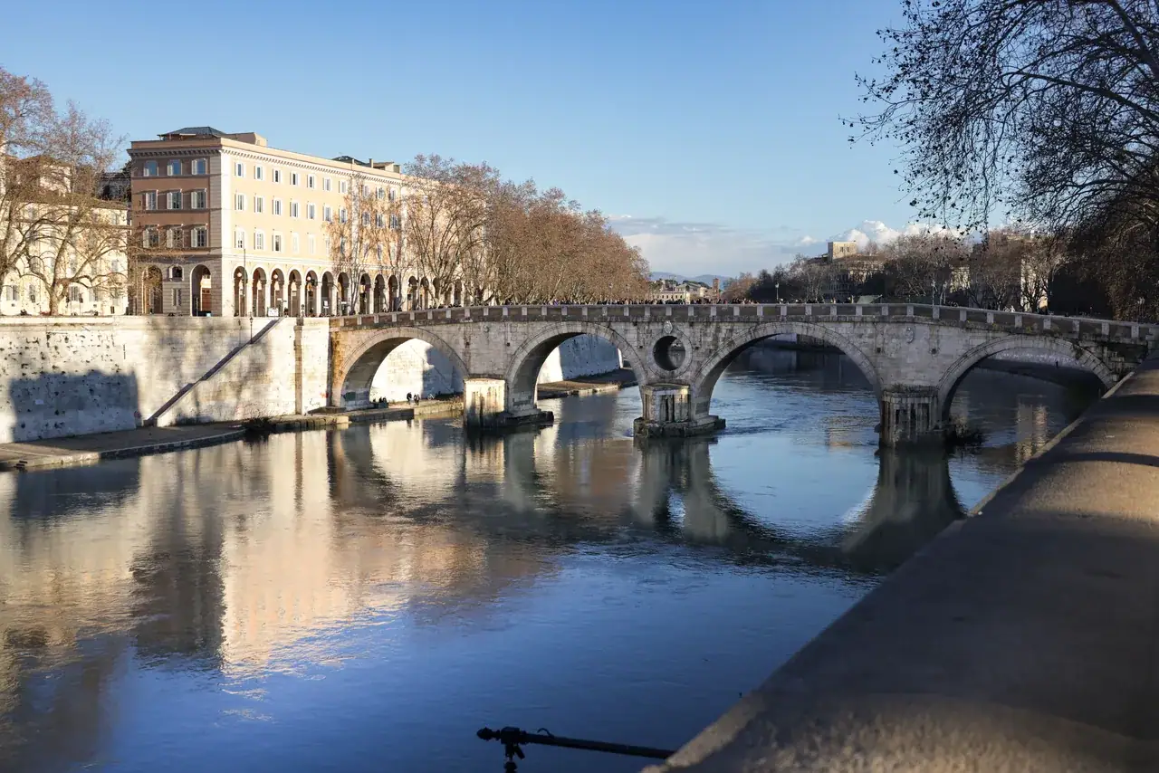 A Ponte Sisto a Tevere fölött