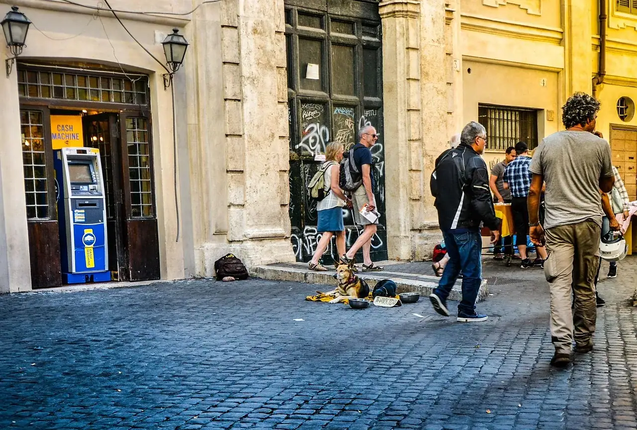 Utcarészlet Trastevere negyedében